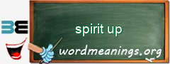 WordMeaning blackboard for spirit up